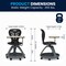 Flash Furniture Black Mobile Desk Chair - 360 Degree Tablet Rotation YU-YCX-019-BK-GG - alternate 6